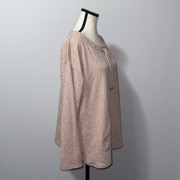 Ruby Rd. Pink Glitter pullover Top women’s Size Large - Picture 3 of 6